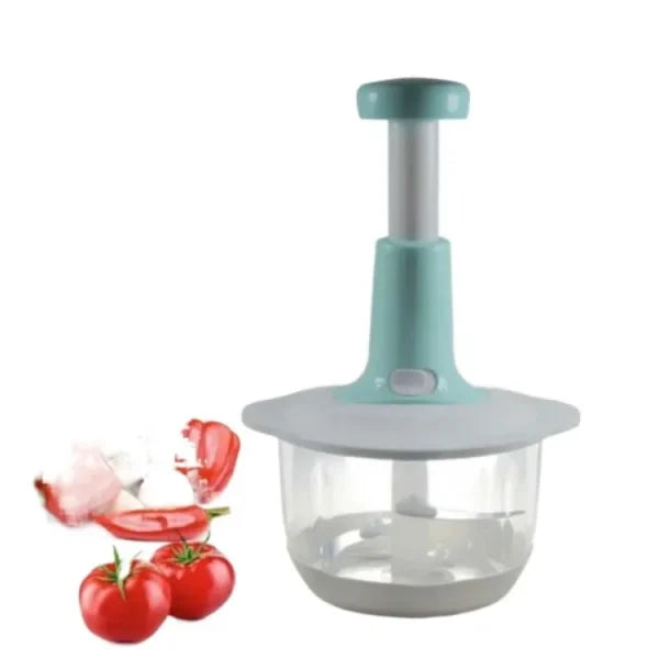 Multifunctional Manual Pushing Chopper With Beater & (grater , Shredder, Slicer Plate) High Quality(random Color )